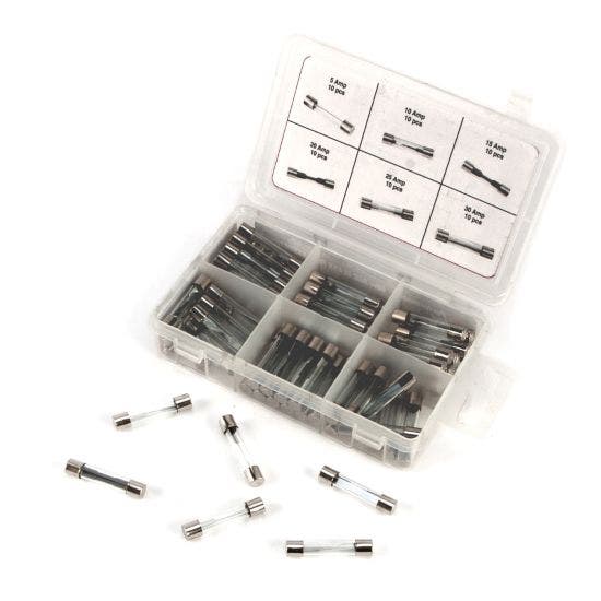 Performance Tool W5375 60Pc Agc Glass Fuse Assortment   Fuse Assortment; Fuse
