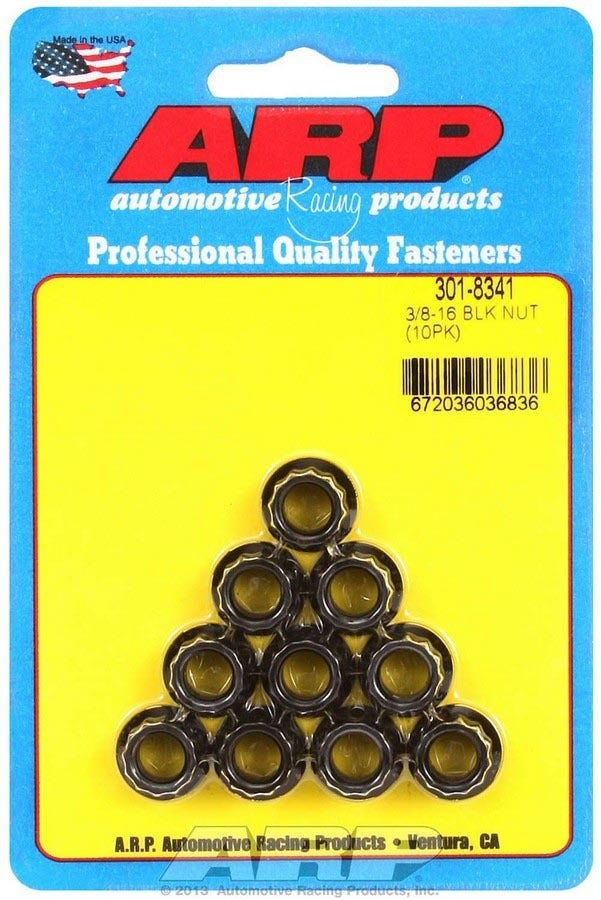 Arp 301-8341 3/8"-16 12-Point Nut - 10 Piece Arp  3/8 -16 12-Point Nut - 10