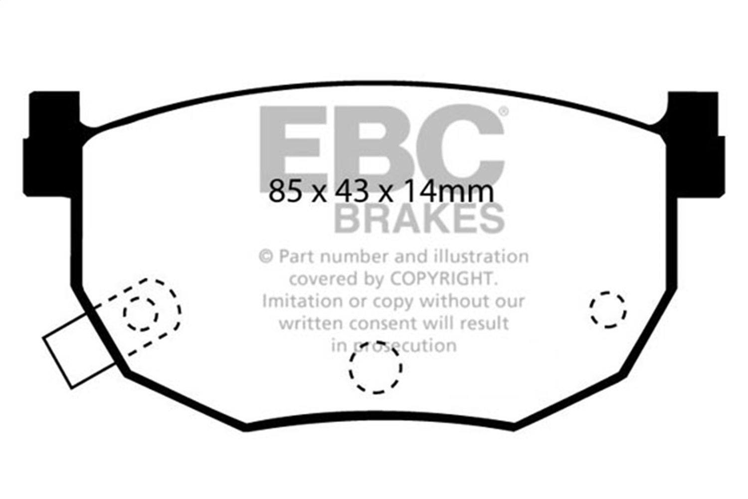 Ebc Brakes Ud272 Ultimax  Brake Pads Fits 89-08 240Sx Elantra Tiburon   Ultimax