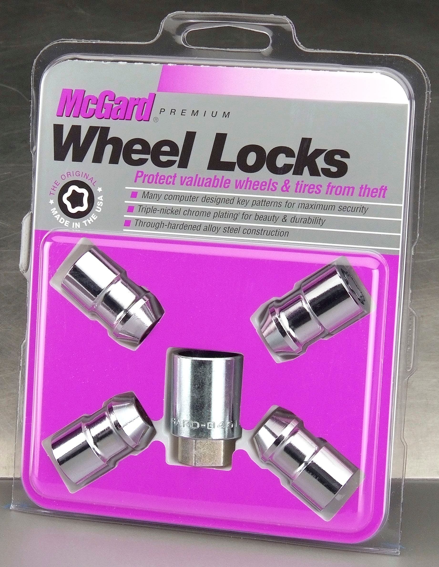 Mcgard 24198 Chrome Cone Seat Wheel Locks (1/2" - 20 Thread Size) - Set Of 4