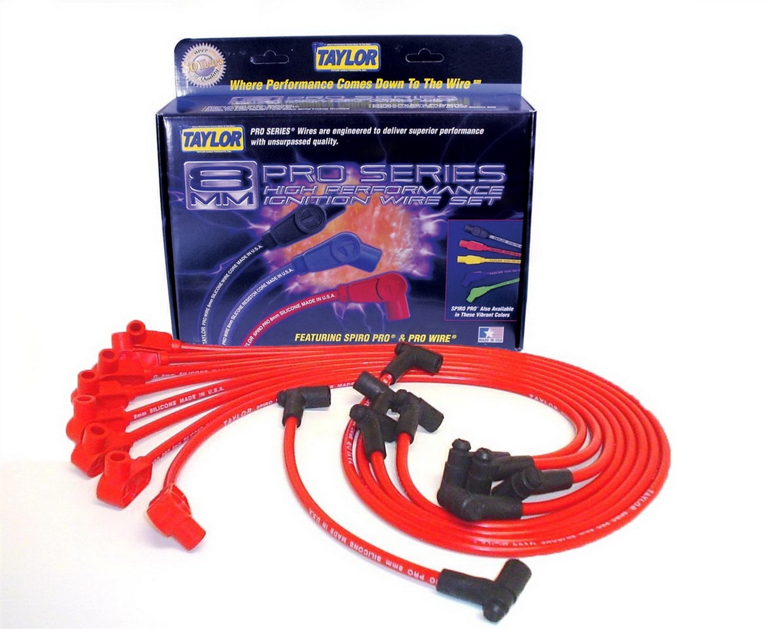 Taylor Cable 74228 8Mm Spiro-Pro Ignition Wire Set   Spark Plug Wire Set Spiro
