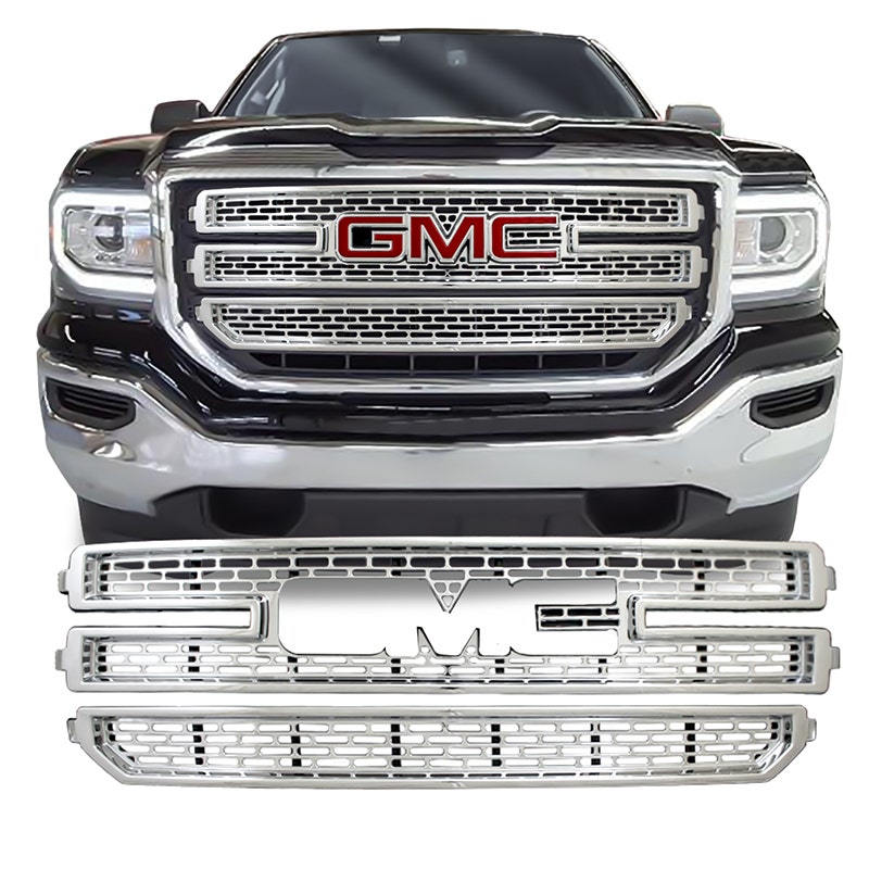 2Pc Chrome Cci Grille Ove Coast2coast  Grille Insert  Installation Type -