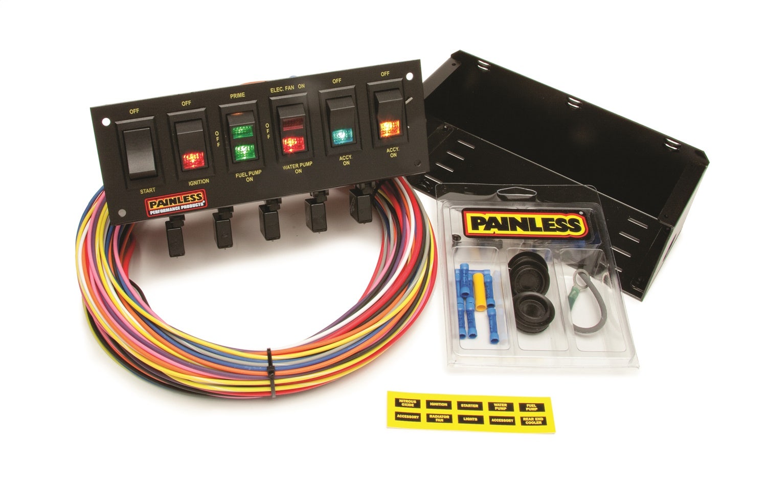 Painless Wiring 50305 6-Switch Rocker Circuit Breaker Panel   6-Switch Rocker