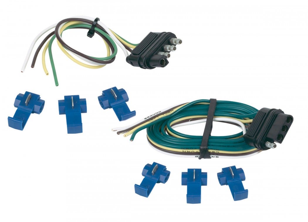 Hopkins 48205 4 Wire Flat Connector Set With Splice Connectors Hopkins  4 Wire