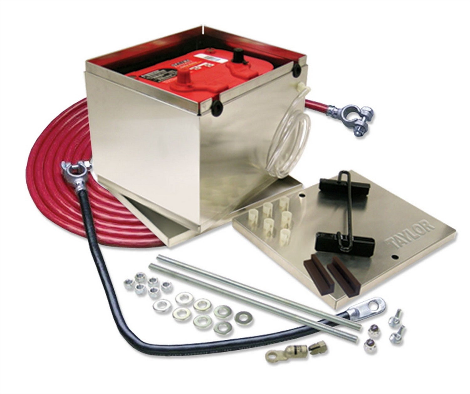 Taylor Cable 48201 Aluminum Battery Box  47025 Throttle Body Spacer Helix;