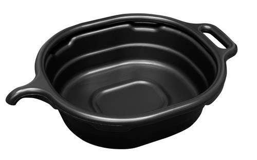 Lisle 17972 4.5 Gallon Oval Drain Pan, Black   4.5 Gallon Oval Drain Pan, Black