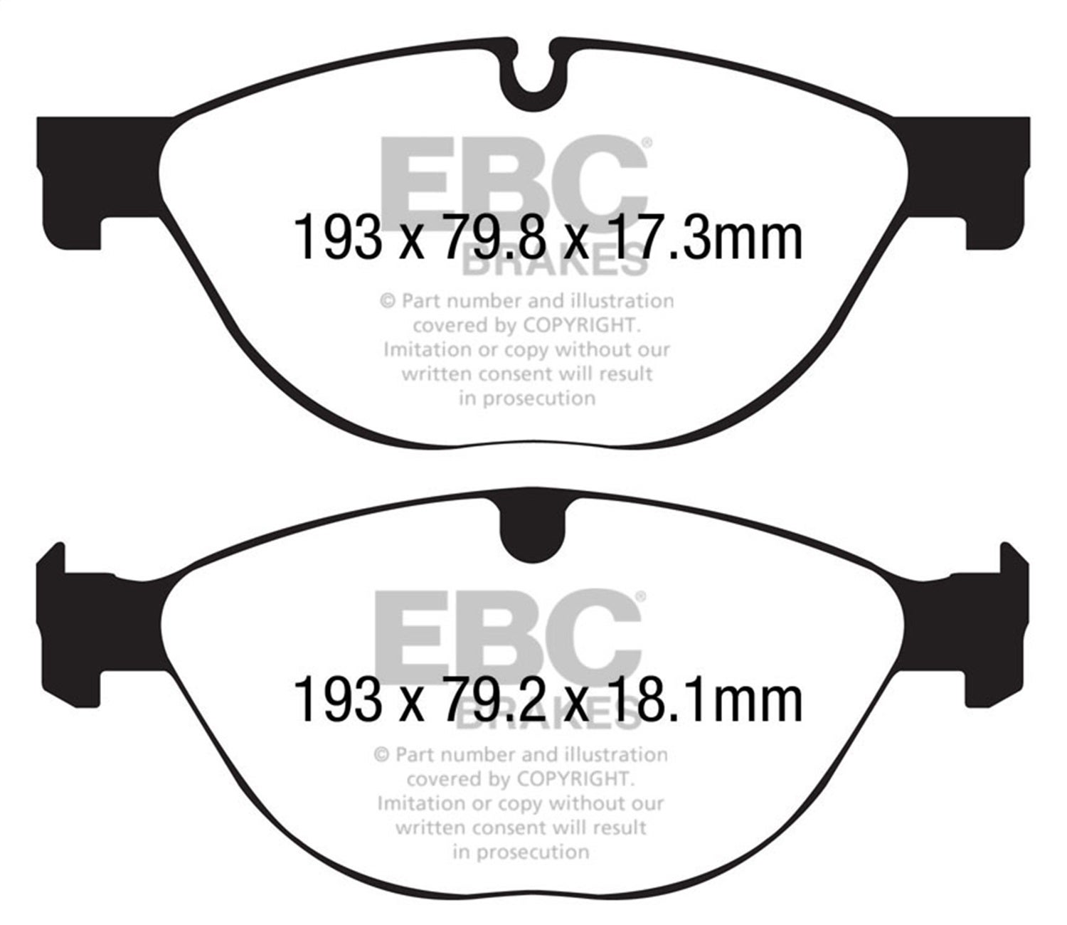 Ebc Brakes Dp42191r Yellowstuff Street And Track Brake Pads Fits 14-23 F-Type