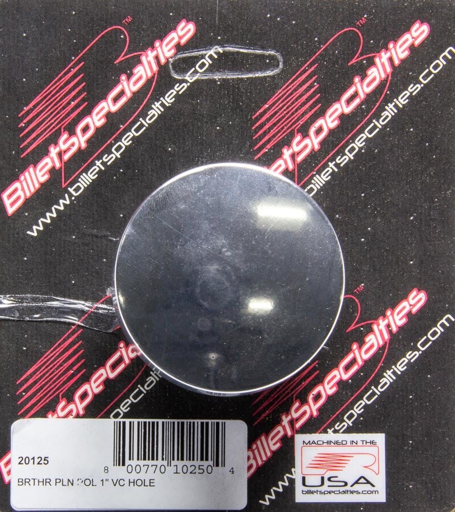 Billet Specialties Round Push-In Polished Breather P/N 20125  Round Push-In