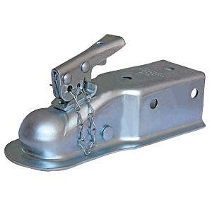 Husky 87076 2" Ball 3" Width 6,000 Lbs. Straight Coupler With Chain,Grey   2