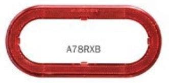 Optronics A78rxbp Red 6" Oval Flange Cover   Red 6  Oval Flange Cover