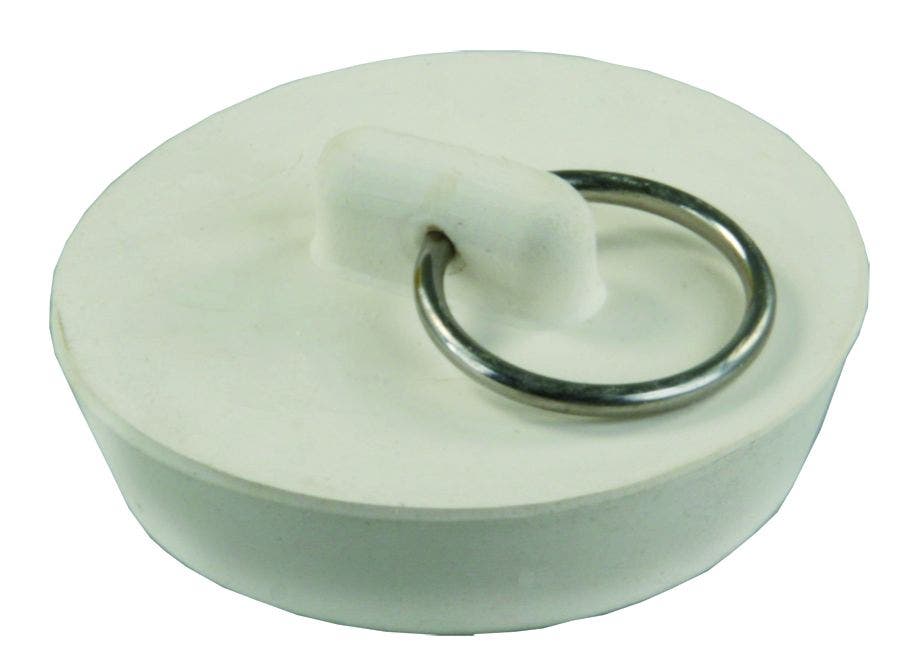 Jr Products 6006-100 Rubber Drain Stopper   Sink Drain Stopper; Color - White,