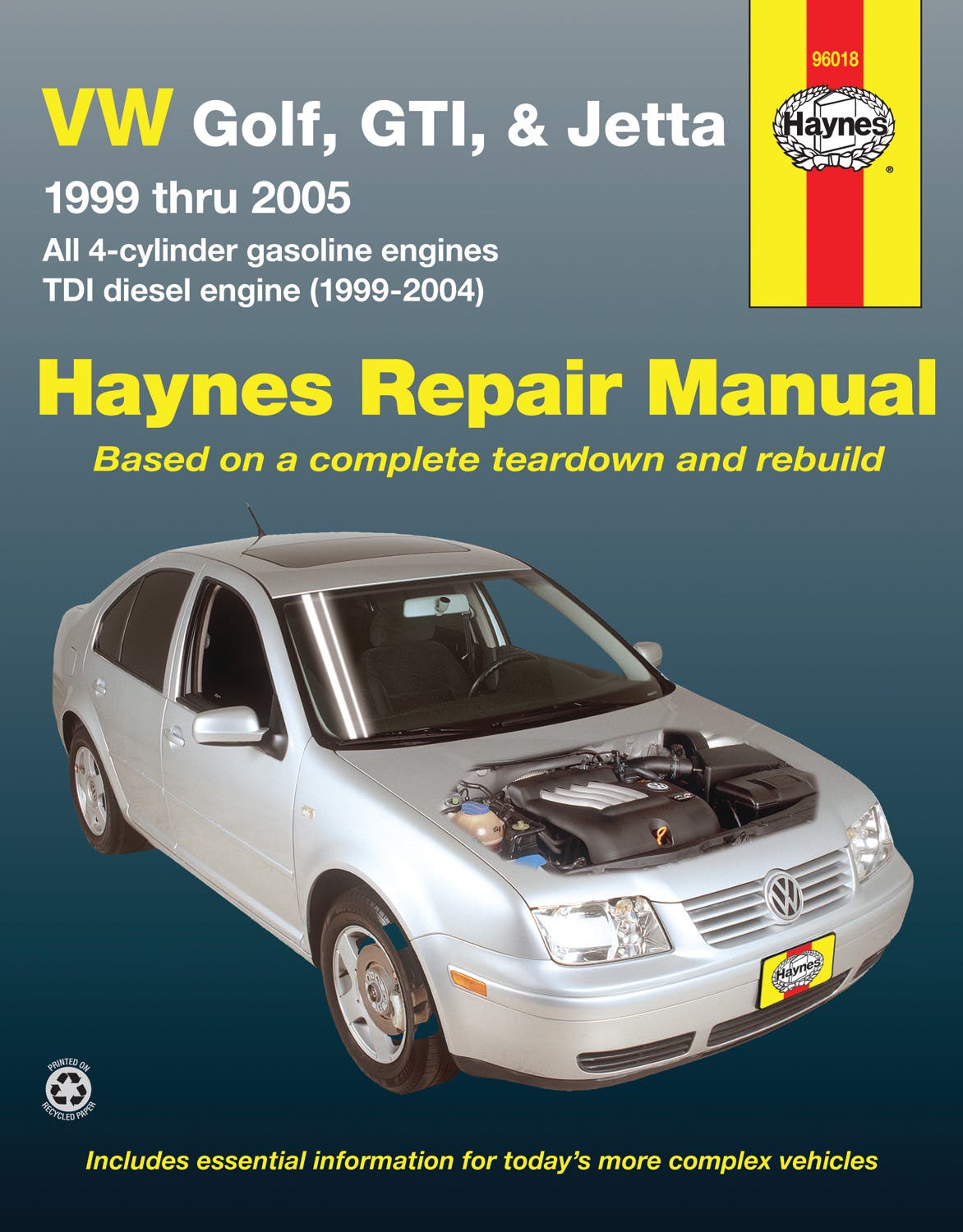 Volkswagen Vw Golf, Gti, & Jetta (1999-2005)& Tdi Diesel (1999-2004) Haynes Repa