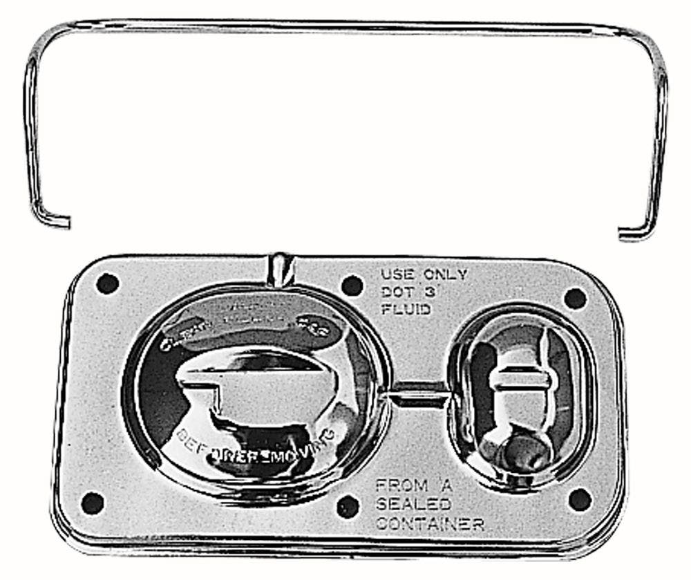 Trans-Dapt 9101 Chrome Brake Cylinder Trans Dapt  Brake Master Cylinder Cover;