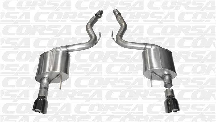 Corsa Performance 14326Blk Sport Axle-Back Exhaust System Fits 15-17 Mustang