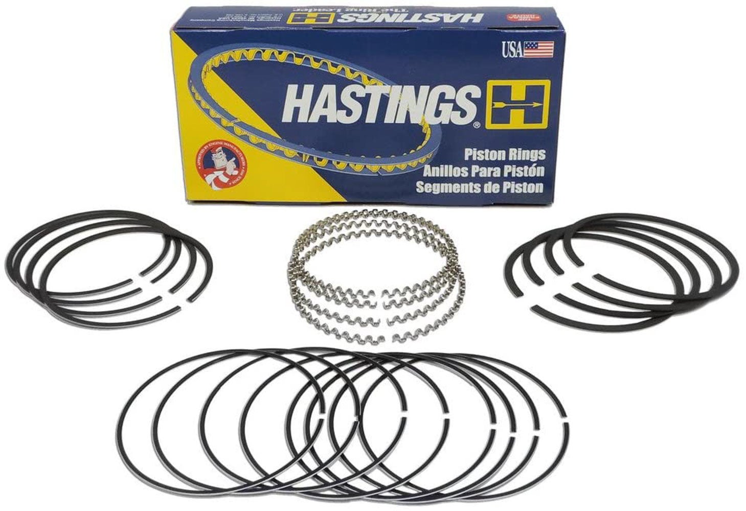 Hastings 5499 8-Cylinder Piston Ring Set Hastings  8-Cylinder Piston Ring Set