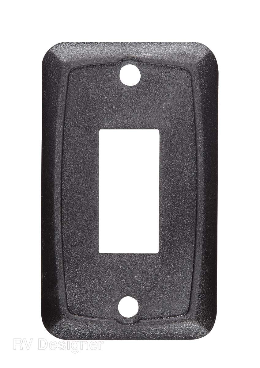 Rv Designer, S835, Black Single Mounting Plate, Dc Electrical (S385)   Multi