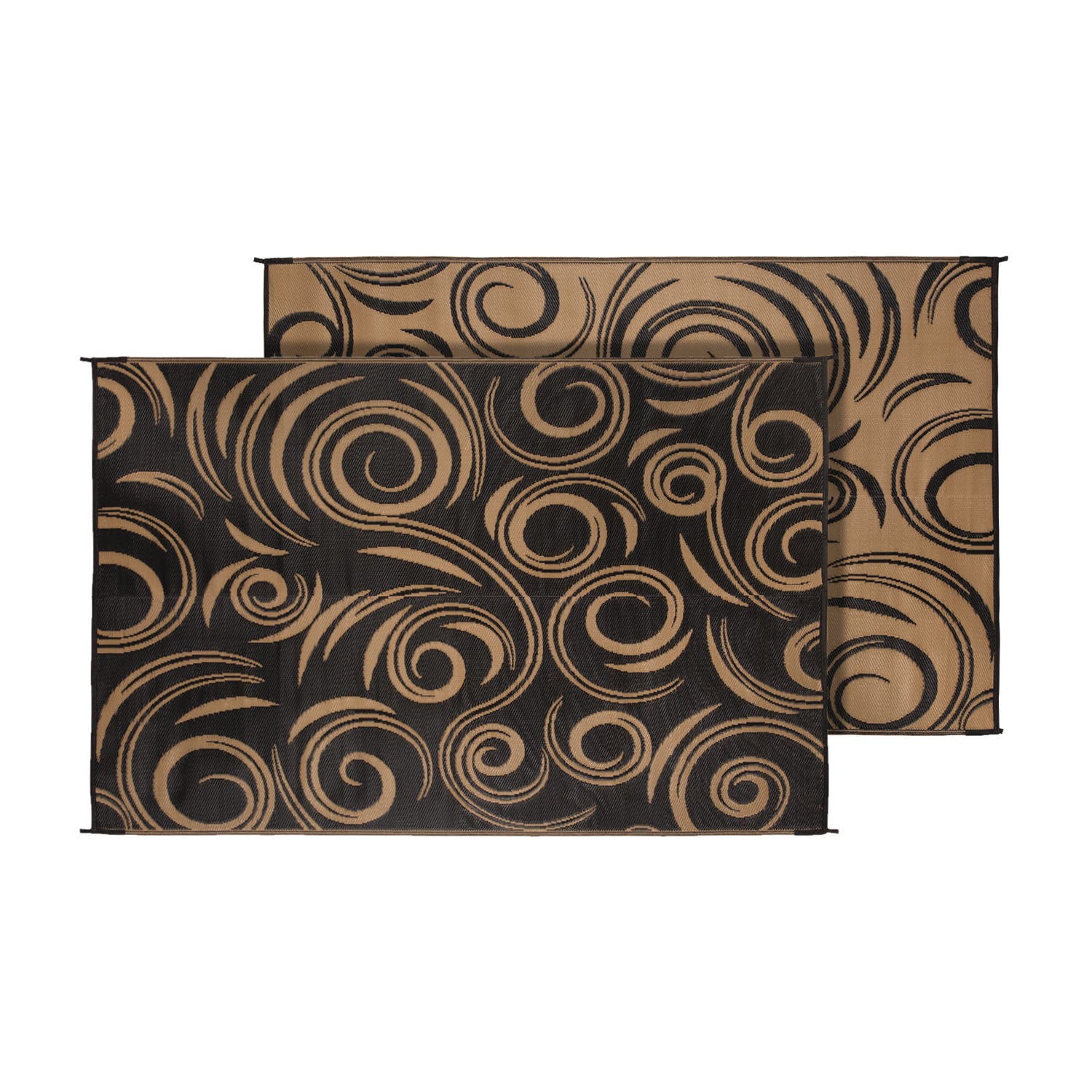 Mat Swirl 8X20 Black/Beige Mat Swirl 8X20 Black/Beige