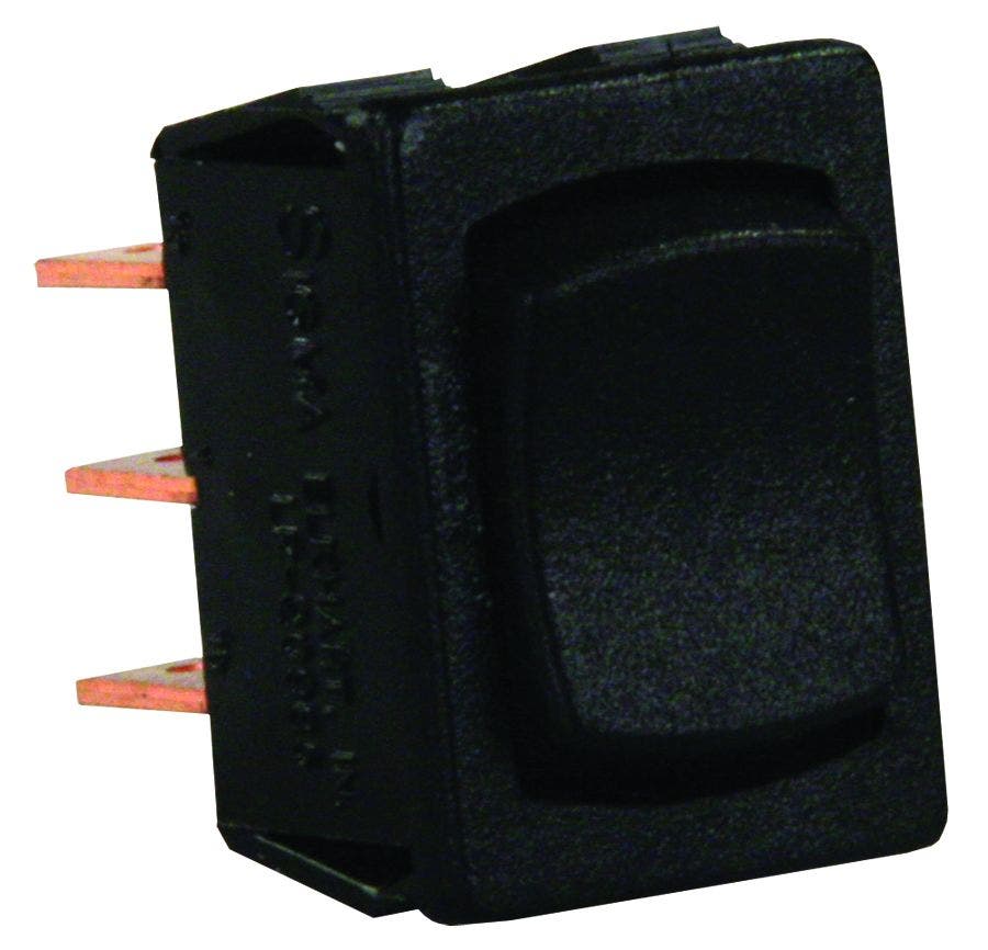 Jr Products 13445 Mini Mom-On/Off/Mom-On Switch - Black   Multi Purpose Switch;