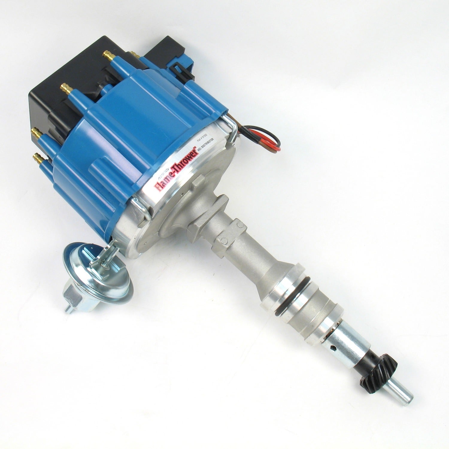 Pertronix D1352 Flame-Thrower Blue Cap Machined Housing Distributor Hei For Ford