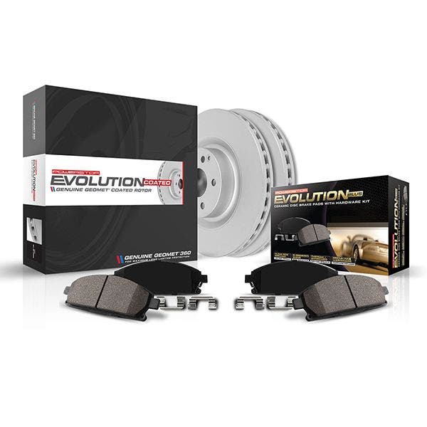 Power Stop Crk7348 Front & Rear Kit-Coated Rotors And Z17 Ceramic Brake Pads