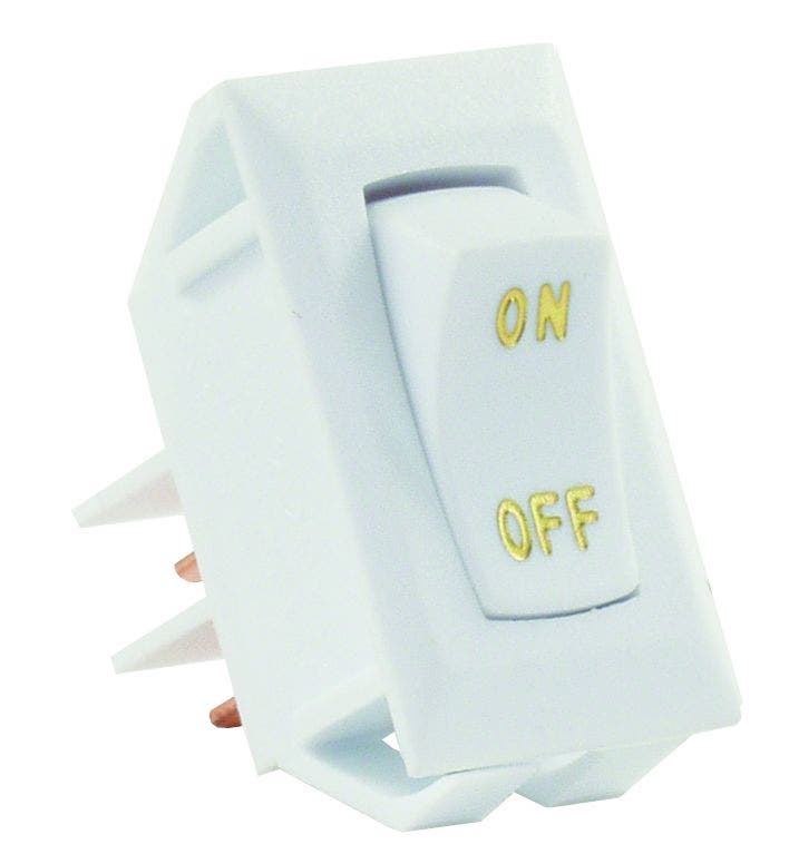 Jr Products 12585 White Spst Labeled On/Off Switch   Multi Purpose Switch; Type