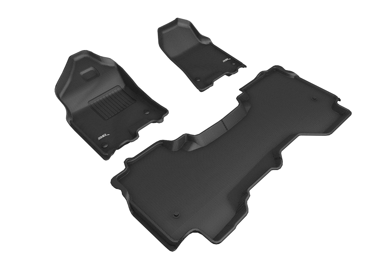 3D Kagu Floor Mat 2 Row Set Black 3D Kagu Floor Mat 2 Row Set Black