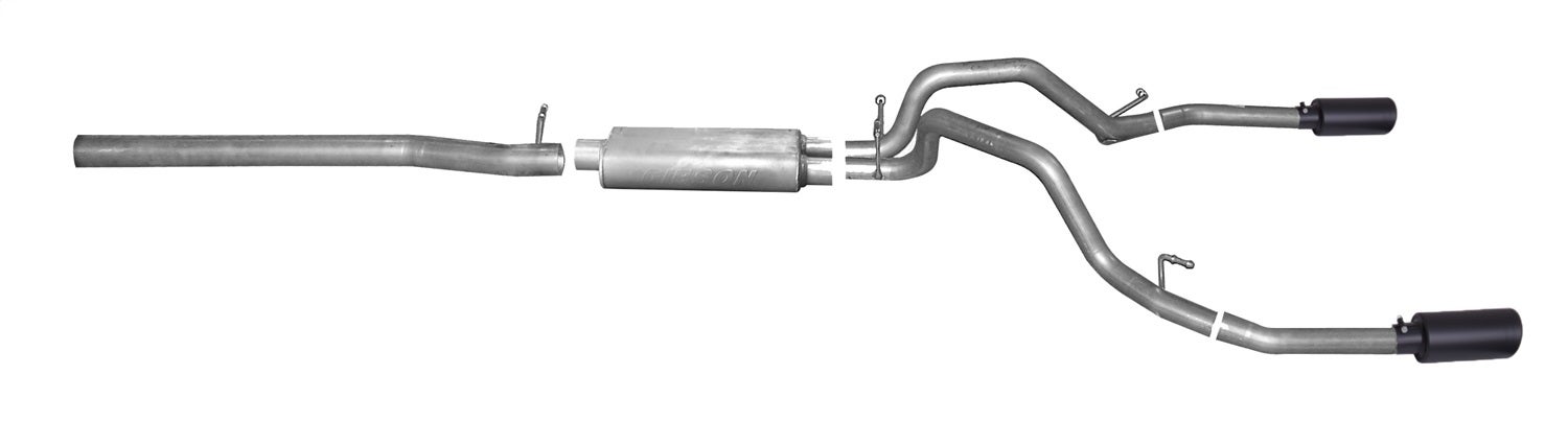 Gibson Performance 65677B Black Elite Cat-Back Dual Split Exhaust System Gibson