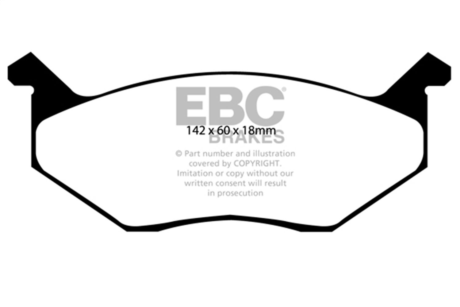 Ebc Brakes Dp3678c Redstuff Ceramic Low Dust Brake Pads   Redstuff Ceramic Low
