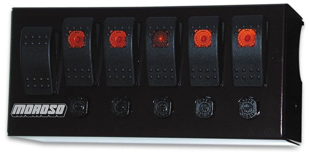 Moroso 74190 Roll Cage Rocker Switch Panel   Roll Cage Rocker Switch Panel