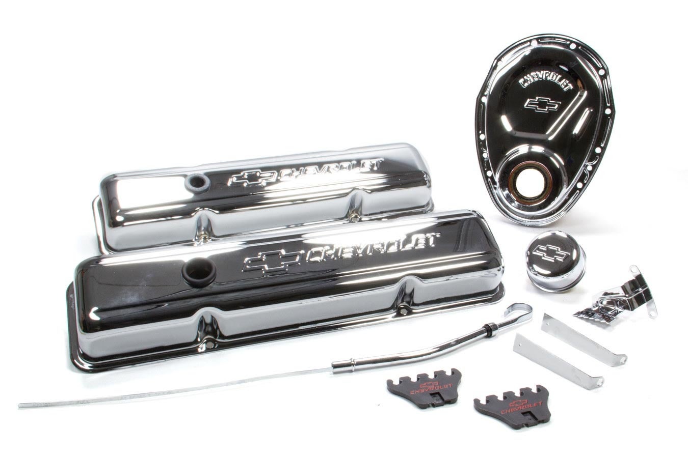 Proform 141-001 Chrome Engine Dress-Up Kit With Embossed Chevrolet/Bowtie Logo