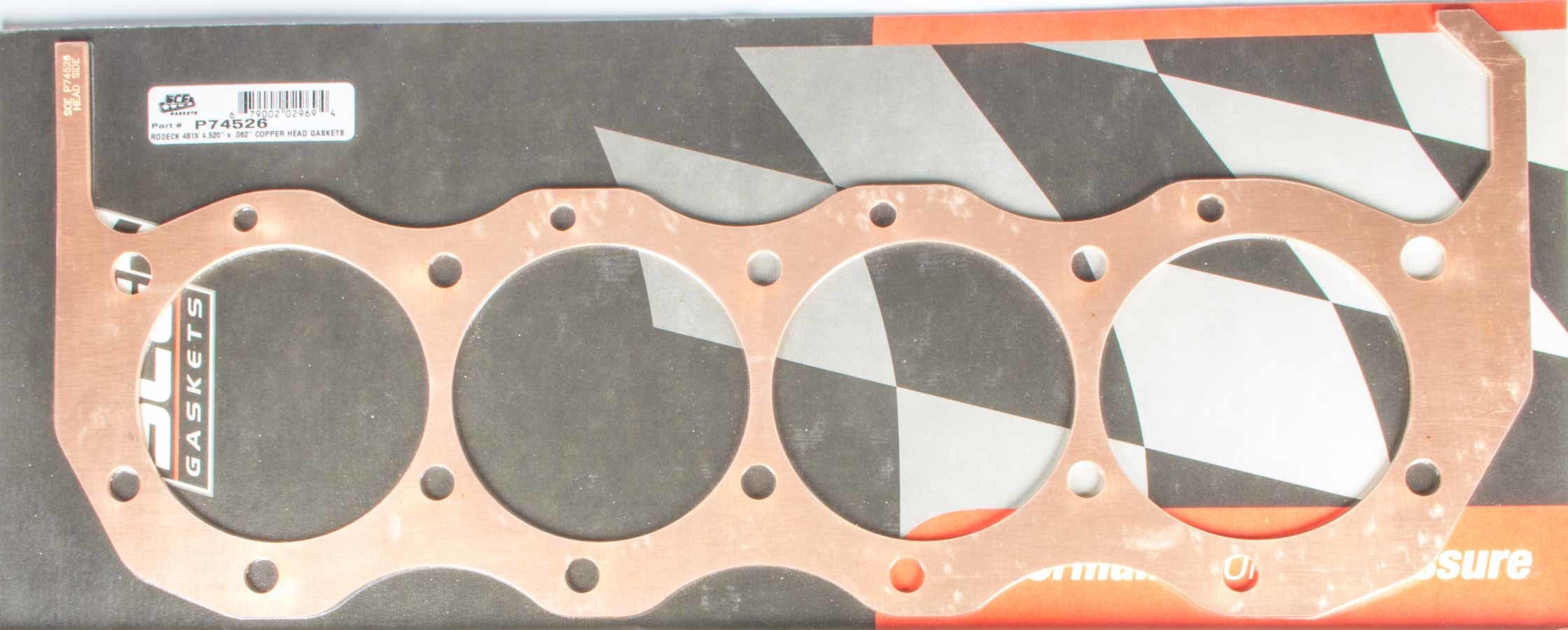 Cylinder Head Gasket, Pro Copper, 4.520 In Bore, 0.062 In Compression Thickness,