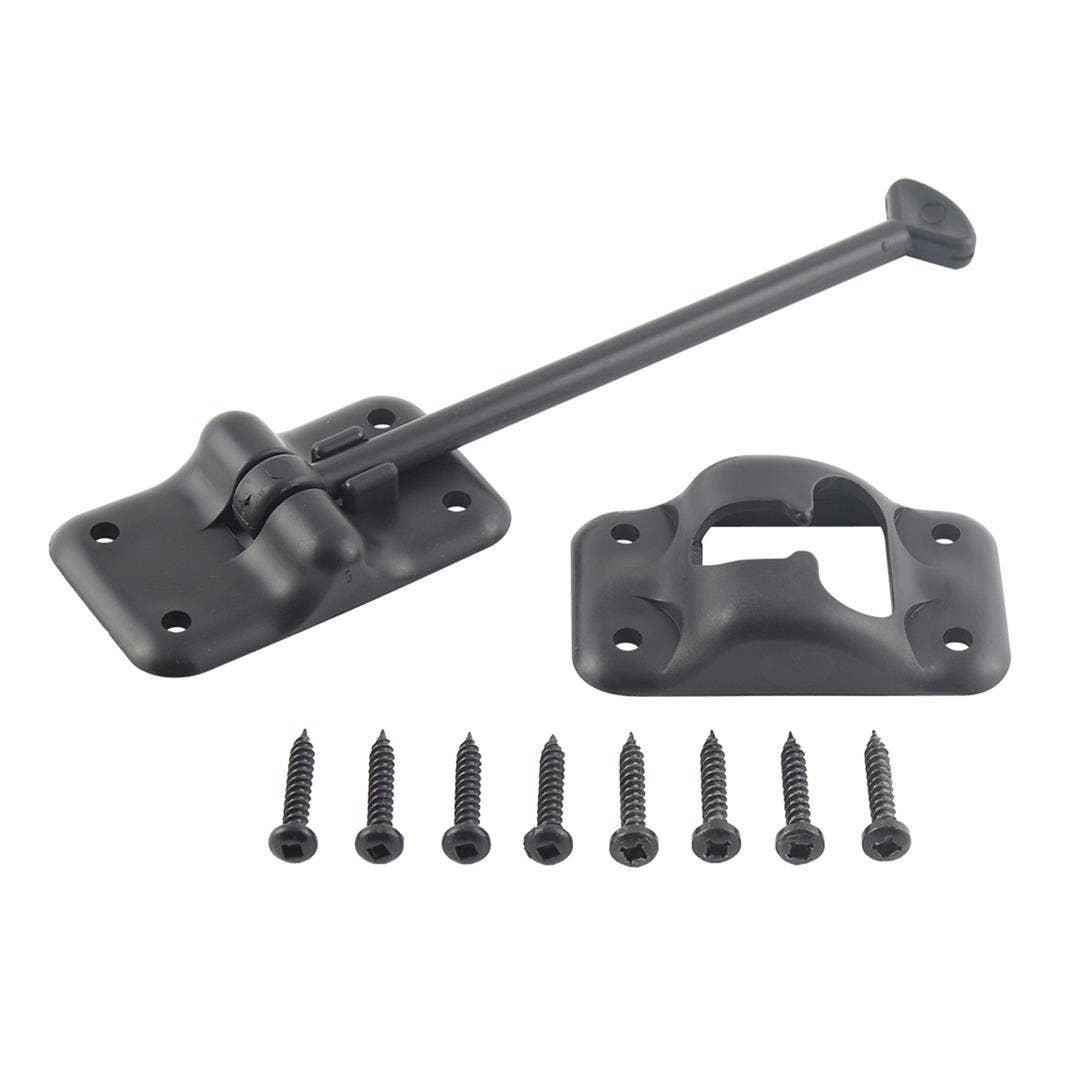 Plastic Door Holdback 6' Black Plastic Door Holdback 6  Black