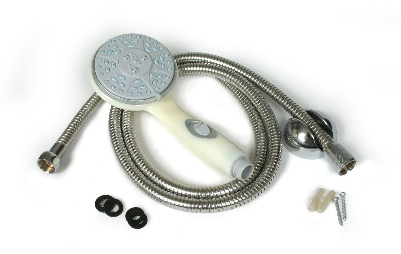 Camco 43715 Showerhead Kit (Off Wht)   Shower Head; Type - Hand Held, Shape -