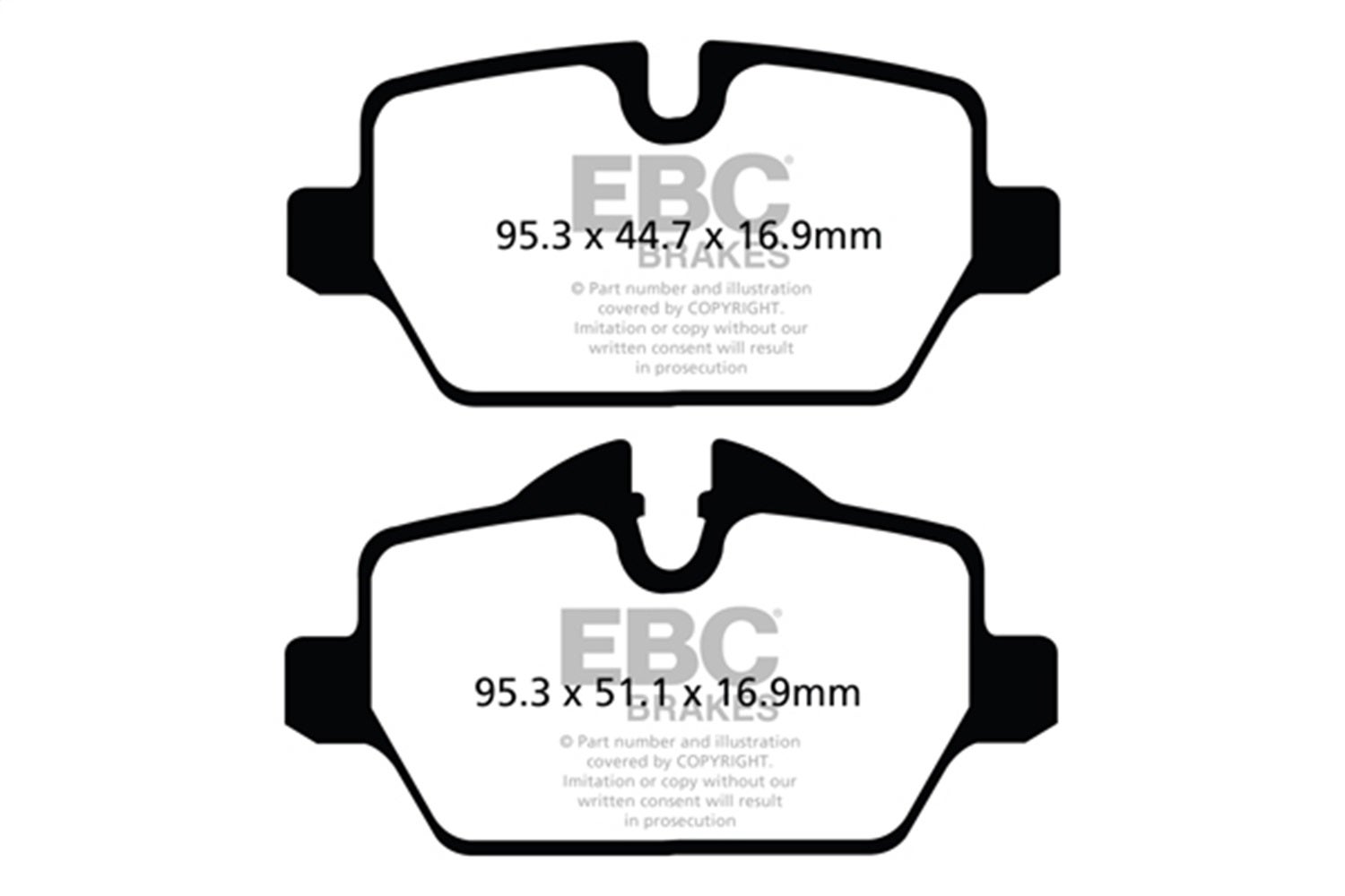 Ebc Brakes Dp42102r Yellowstuff Street And Track Brake Pads   Yellowstuff Street