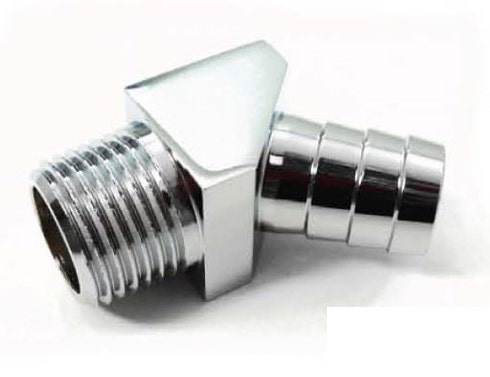 Racing Power R4528 45 Degree Aluminum Fitting (5/8 X 1/2 - Chrome) Racing Power