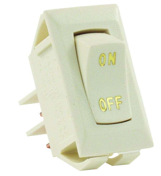 Jr Products 12615 Ivory Spst Labeled On/Off Switch   Multi Purpose Switch; Type
