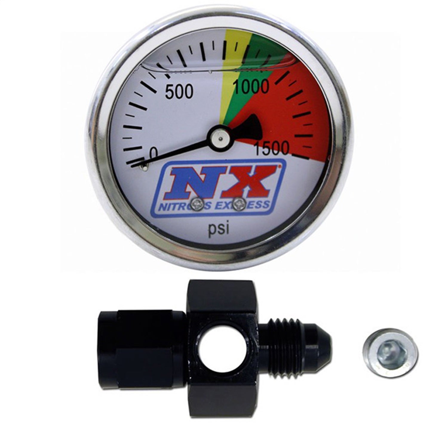 Nitrous Express 15510 Nitrous Flo-Thru Nitrous Pressure Gauge   Nitrous Flo-Thru