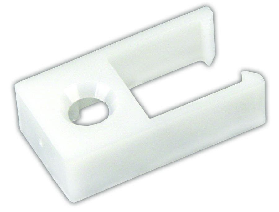 Jr Products 81385 End Stop - Type D , White   Window Curtain Track End Stop;