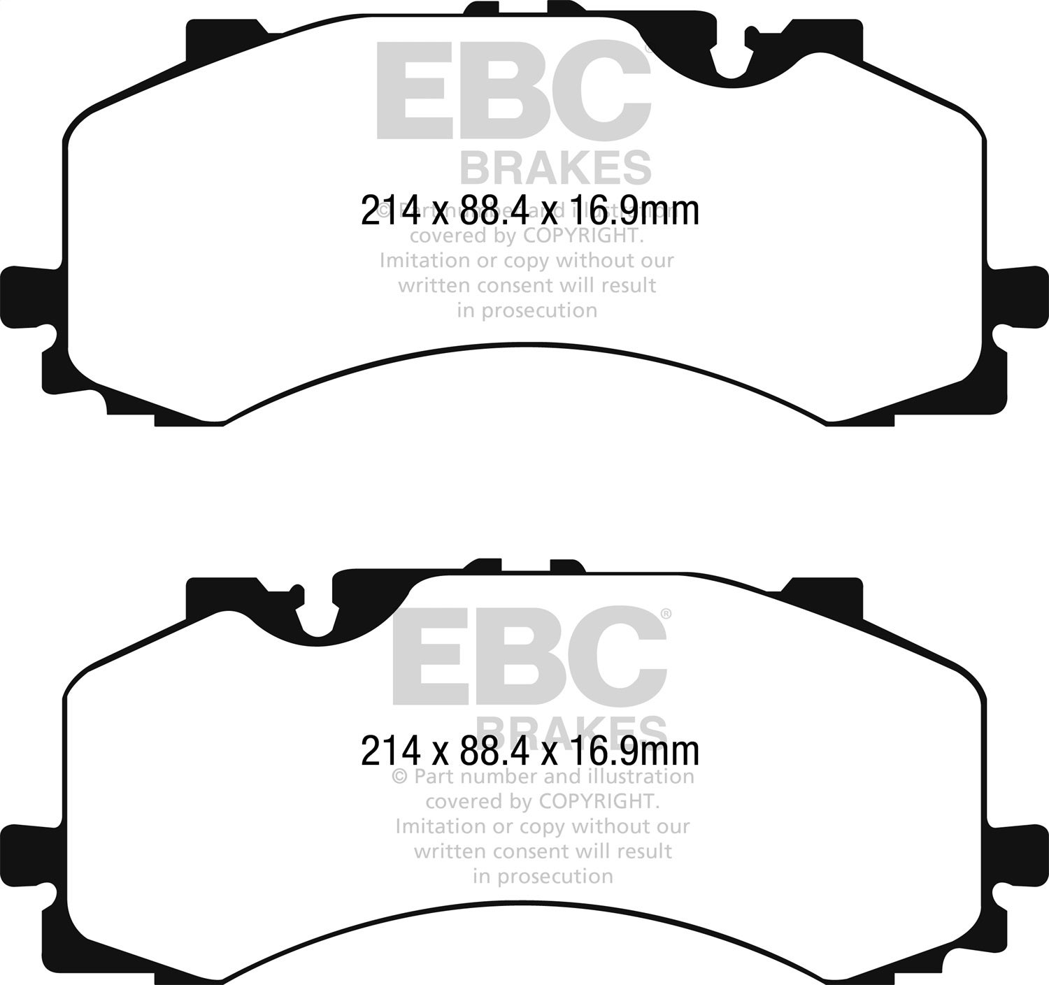 Ebc Brakes Dp42279r Yellowstuff Street And Track Brake Pads   Yellowstuff Street