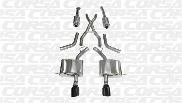 Corsa Performance 14459Blk Sport Cat-Back Exhaust System Fits 11-23 Durango