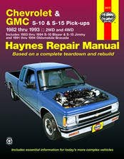Chevrolet & Gmc S-10 And S-15 Pick-Up 1982 Thru 1994 Including S-10 Blazer &
