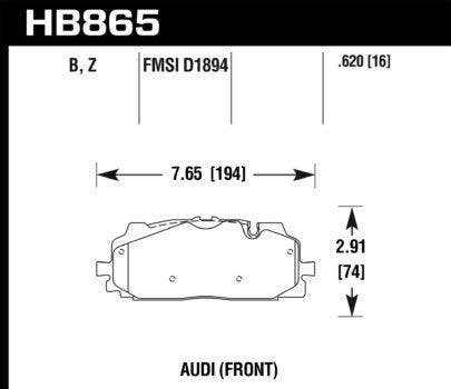 Hawk Performance Hb865b.620 Street Brake Pads   Street Brake Pads