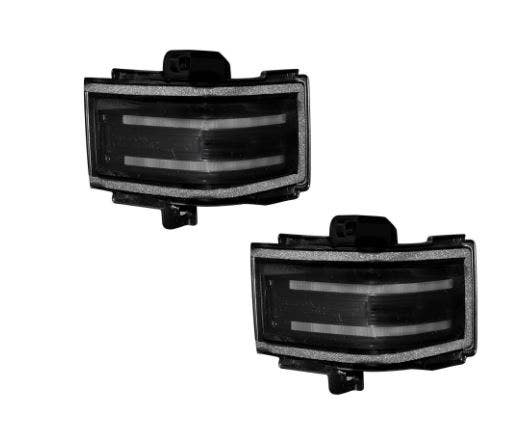 Recon Smoked Ford 17-18 F250/F350/F450 Superduty Side Mirror Lenses Recon Smoked