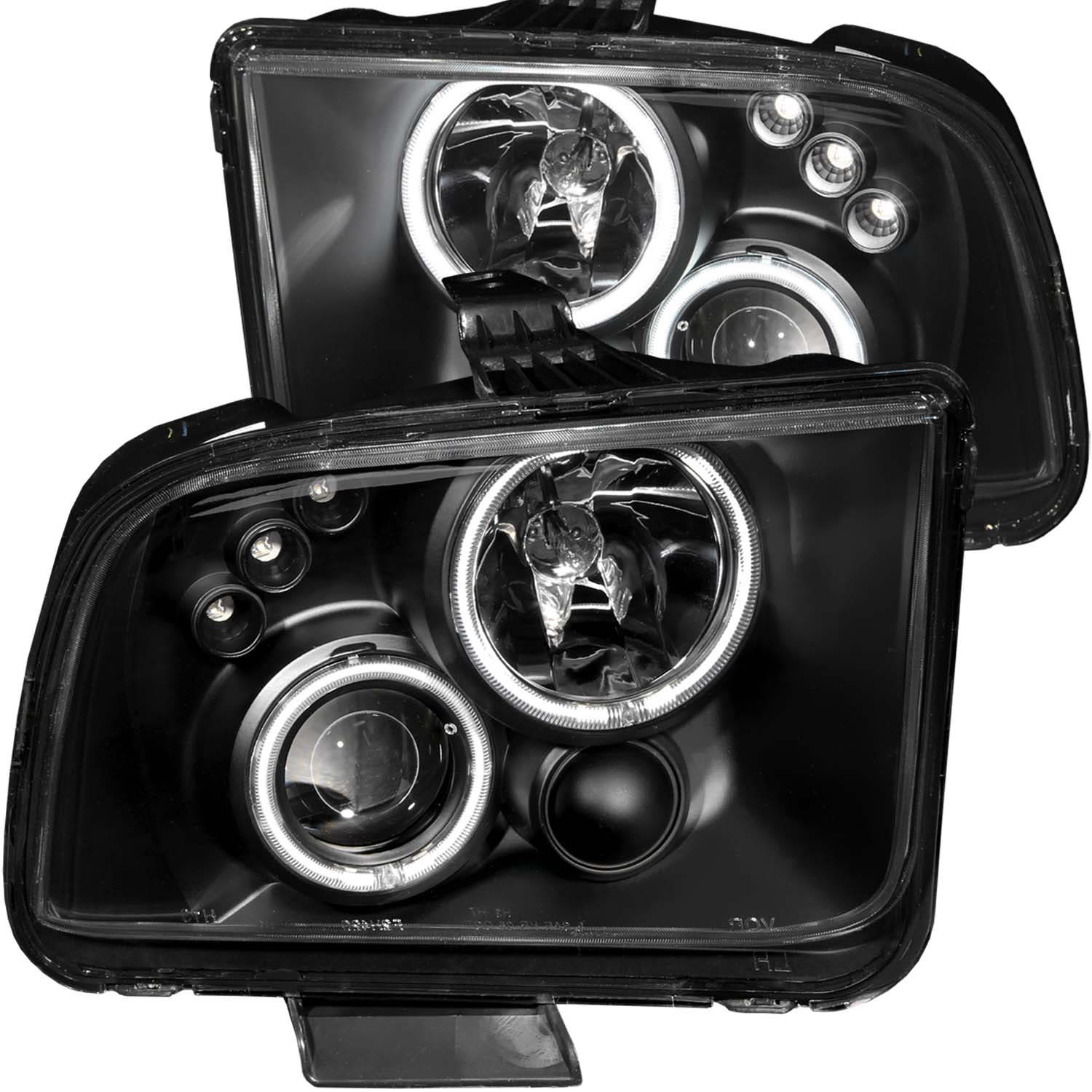 Anzo Usa 121166 Projector Headlight Set W/Halo Fits 05-09 Mustang Anzo