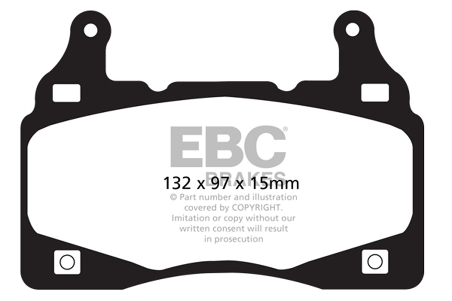 Ebc Brakes Dp31895c Redstuff Ceramic Low Dust Brake Pads Fits 10-15 Camaro