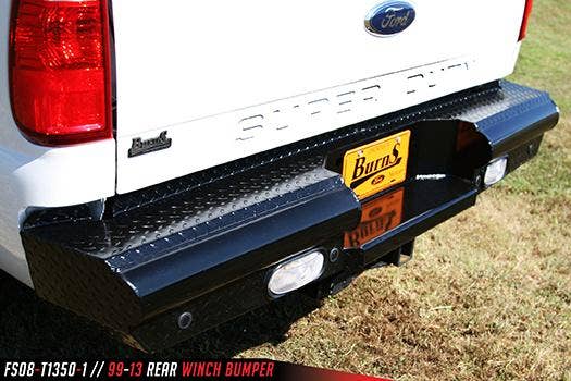 Fab Fours Fs08-T1350-1 Black Steel Ranch Rear Bumper   Bumper Black Steel; With