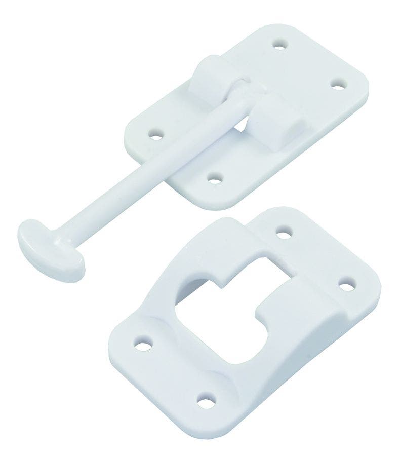 Jr Products 10414 Plastic T-Style Door Holder - Polar White, 3-1/2"   Door