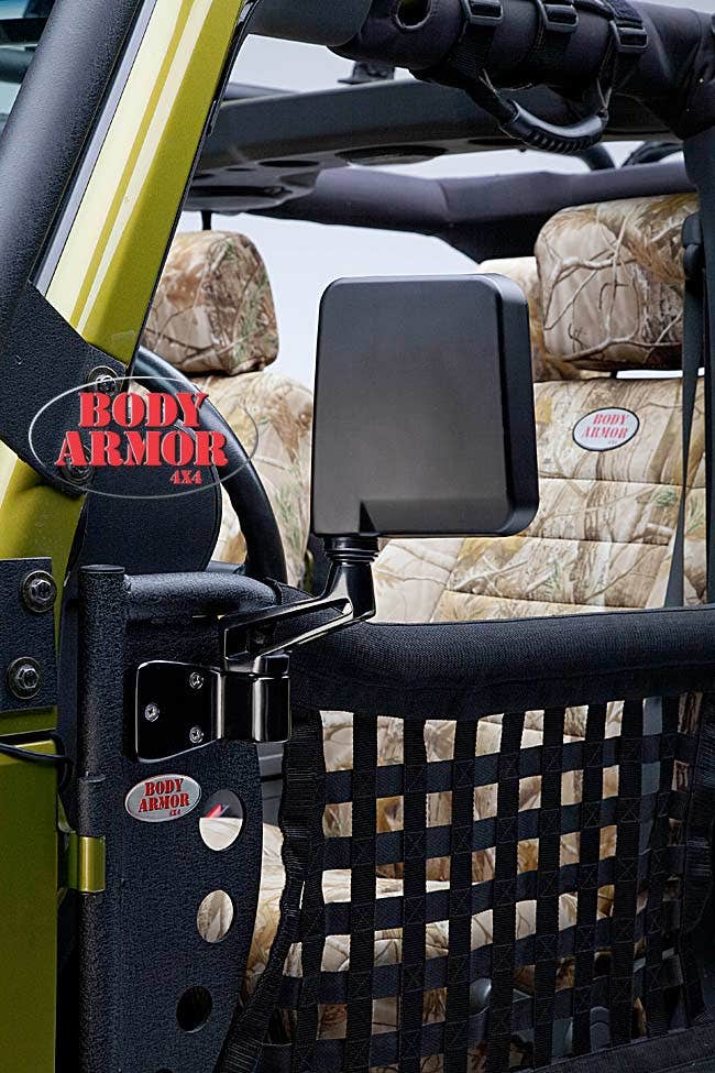 Body Armor 5126 Door Mirror Kit Fits 97-10 Wrangler (Jk) Wrangler (Tj)