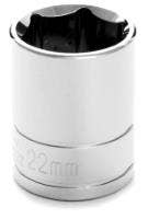Performance Tool W32222 1/2 Dr 22Mm 6Point Socket, 1 Pack   Socket; Type -