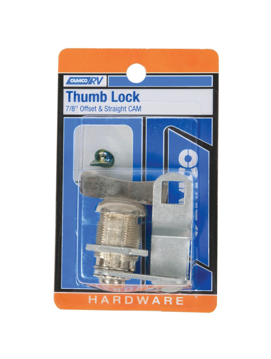 Camco 44323 7/8" Thumb Operated Offset Cam Lock   Lock Cylinder; Compatibility -